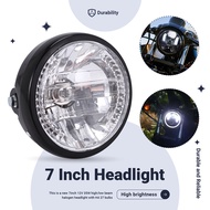 7 Inch Motorcycle Round Headlight Halogen H4 Light LampFor
