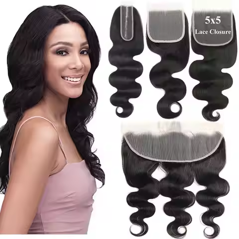 Body Wave Human Hair Closure 2x6 Lace Closure Quick Weave Top Lace Closure 100% Human Hair 4x4 5x5 C