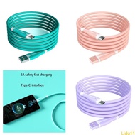 Lidu11 Liquid Silicone 3A USB to Type-C Data Cable Fast Charging Type-C Chargers Cord Data Line for 