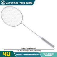 Raket Bulu Tangkis ALPSPORT RR Raket Bulu Tangkis 4U G5 Bahan Serat Karbon 22-25 Lbs dengan Tas Peny