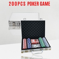 200PCS 500PCS Poker Chips Set Aluminum Case Box Playing Card Chip Casino Token Texas Holdem Premium 