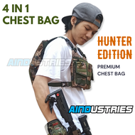 Tas Dada Hunting Green Army Tactical Multifungsi Tas Dada 2 in 1 Chest Bag A INDUSTRI Real Tree