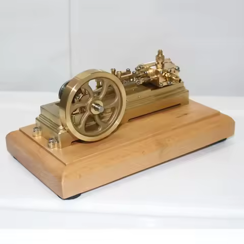 B-M Horizontal Single Cylinder Steam Engine Model 1.7CC Mini Engine Model Physics Experiment Science