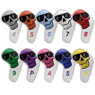 10pcs set Skull Golf Iron Head Cover New Golf Iron Cover 4 5 6 7 8 9 P A S X Iron Head Cover Univers