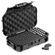 Evergreen 100 Pistol Round Bullet Locking Storage Case - Travel Safe/Mil Spec/Waterproof/USA Made - 