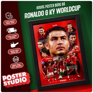 RONALDO CR7 6 KY WORLD CUP poster photo frame includes 2 sizes A5 (18x24cm), A4 (24x35cm)