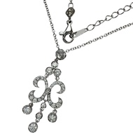 สร้อยคอเพชรมือสอง 1.10 กะรัต ทองคำขาว 18K น้ำหนัก 7.1 กรัม ยาว 47 ซม. สำหรับผู้หญิง