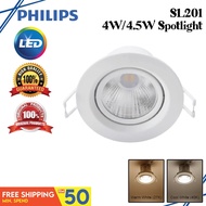 PHILIPS LED Spotlight Eyeball Recessed Spotlight SL201 4W/4.5W Ceiling Light Lampu Siling Beam Angle 24 / 36