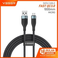 VEGER Data Cable VP-26 (Micro), VP-27 (TYPE-C), VP-28 (LIGHTNING) USB QC 3.0 Fast Charge