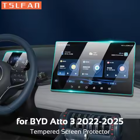 Tempered Glass Film Screen Protector for BYD Atto 3 Yuan Plus 2022-2025 Instrument Navigation Protec