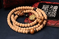 精品西藏熱振柏香籽念珠 108顆 5x7mm 佛珠 十字金剛杵 客製化