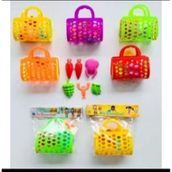 10 pcs color market folding bag toys
