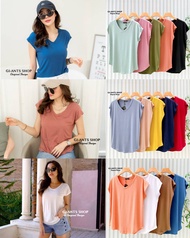 NARA 19 SHOP เสื้อยืดคอวีแขนในตัว เรย่อน  งานป้ายแท้ Gi-ants