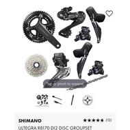 Shimano R8170 -12 sp Disc D12 full groupset in original boxes.