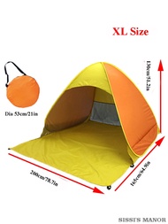 เต็นท์ชายหาด2-3Persons CVDFR โผล่ขึ้นมาอัตโนมัติ UV50ทัวร์แค้มปิ้งกลางแจ้ง + ครีมกันแดดที่เบามากแบบพ