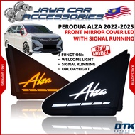 PERODUA ALZA 2022 - 2024  FRONT MIRROR COVER DYNAMIC LED WITH SIGNAL RUNNING ALZA ACCESSORIES