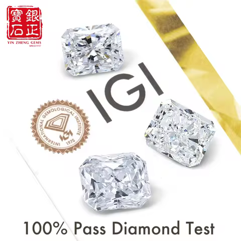 YinZheng Radiant Cut Lab Grown Diamond 1.0-2.0CT Lab Grown Diamonds DEF Color VVS 2EX With IGI Certi