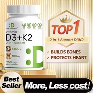 Deal Supplement Vitamin D3K2 250 Veggie Softgels 2 in 1 5000 IU D3 100mcg K2 MK7 for Healthy Bones T