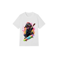 COD 2026 Skateboarding Dog Printed Inkjet t-Shirt, Cross-Border E-Commerce Hot-Selling Style, Manufa