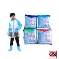 D&D | H806 Kids' Rain Jacket Raincoat Ages 8-12 with Adjustable Windproof Cap,Button, and Pocket