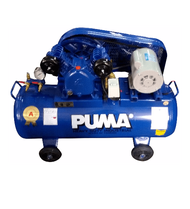 Global House PUMA ปั๊มลมสายพานพร้อมมอเตอร์ 0.5 HP ขนาด 64 ลิตร รุ่น PP2-WM รับประกันของเเท้