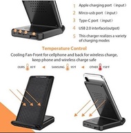 支援多種輸入接口包括 Lightning Micro USB 和 Type-C 10W 快速無線充電器充電板支架 rteckp 2368 Multi input Support Lightning, 