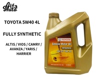 Toyota 5W40 Engine Oil 4L Minyak Hitam 5W-40 Fully Synthetic Minyak Enjin Altis Vios Camry Avanza Yaris Harrier