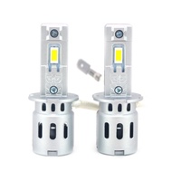 2pcs H3 Compact 1:1 Mini Car LED Headlight LED Fog Light Ultra Bright All in one With Fan
