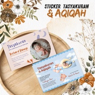 CUSTOM BABY AQIQAH GREETING STICKER BOX/CARDBOARD