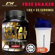 Vital Whey Halal 1kg/2.2lbs Whey Isolate With 24g Protein 33 Servings - Fast Muscle Recovery (Chocol