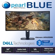 [Same Day Delivery] New Alienware AW3425DWM 34inch WQHD 180Hz,1ms Curved Gaming LED Monitor