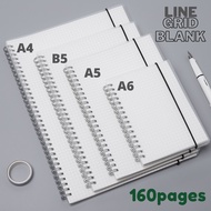 [Ready Stock]A6 A5 B5 A4 Transparent Notebook Journal Matte Cover Line Grid Blank Study Planner Record book Buku Nota