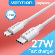 Vention PD 27W Type C to Light ning Cable Compatible For iP14 Macbook Fast USB C Charging Data Cable