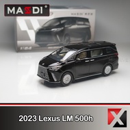 Masdi 1:64 2023 Lexus LM 500h Black Rolling Wheel