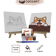 CODE T7K6 Paint By Number Kit Shiba Inu Doge Cocoartid I Canvas 2 x 2 cm