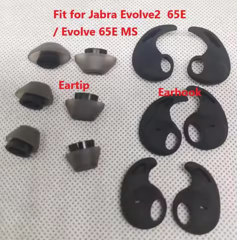 1set eartip gel fit for Jabra Evolve2 65E / Evolve 65E MS earhook earwing