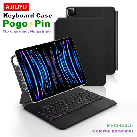 Pogo Pin Magic Keyboard For iPad Pro 11 Pro 13 12.9 6th 5th 4th Air 10.9 M4 M3 M2 7th Case Smart PIN