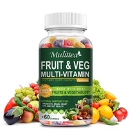 Mulittea Fruit and Vegetable Complex Gummies Rich In Multivitamins& Dietary Fiber Boost Immunity and