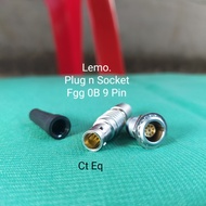 Lemo Plug n Socket FGG 0B 9Pin Lemo Connector FGG 9 pin Lemo 0b 9 pin