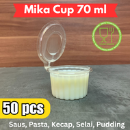 MIKA CUP SAUS BENING 25ml 35ml 60ml 70ml 90ml 100ml / TEMPAT SAUS BENING ISI 50 PCS