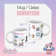 Cute K-Pop Character Glasses - SEVENTEEN K-Pop Mugs - K-Pop Cute Mugs