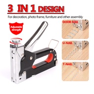 3 IN 1 Staple Gun Tacker Heavy Duty Nail Staple Nail Gun Set Manual Nail Gun U-shaped Painting Nail 