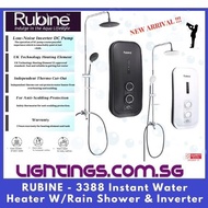 RUBINE - RWH-3388 Instant Water Heater  W/ Rain Shower  &amp; Inverter DC Pump