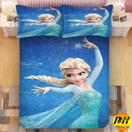 Frozen Bed set 3D printed fitted Bedsheet pillowcase Single/Super single/queen/king customize beddings korean cotton