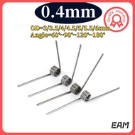 V-shaped spring  sus304 d0.4mm OD3/3.5/4/4.5/5/5.5/6mm V-shaped spiral torsion spring angle 60/90/12