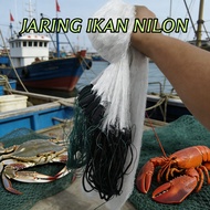 Nylon shrimp net 1 layer Cap blue fishing 1 3/ 4 Inch 4.5cm/ 15 Meters half to become net bag