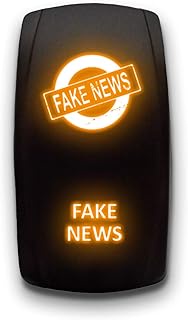 FAKE NEWS - Orange - STARK 5-PIN Laser Etched LED Rocker Switch Dual Light - 20A 12V ON/OFF