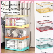 Multifunctional Folding Storage Box Stackable Box Transparent Storage Box Large Capacity Transparent
