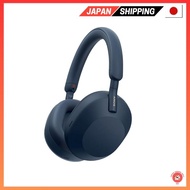 【Direct from Japan】【Made-to-Order Sales】Sony Wireless Noise Cancelling Stereo Headphones WH-1000XM5: Improved noise cancelling performance/Amazon Alexa built-in/Improved call quality/High sound isolation with soft fit leather/WH-1000XM5 Midnight Blue –Blu
