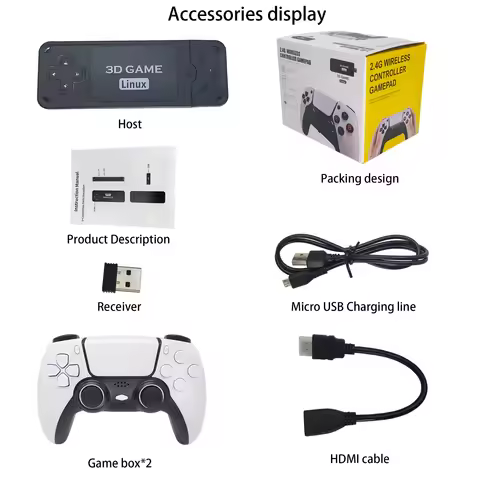 HOT U9 PRO Video Game Console Built-in 12000 Games Retro Handheld TV Game Console Wireless Controlle